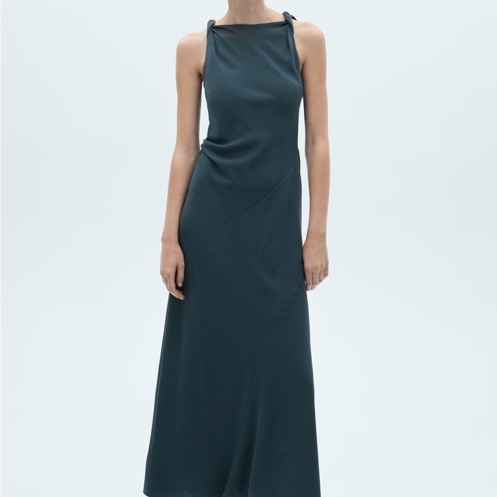 Mango Dark Teal Maxi Dress